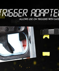 Pro Grade Digital Trigger Pull Gauge With 1 Oz Increments And Clear Readout For Accurate 0 To 12 Lbs Audible Completion Tone Compact 9x6x2 Inch Tool For Precise Setups shown with trigger adapter