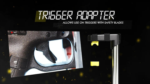 Pro Grade Digital Trigger Pull Gauge With 1 Oz Increments And Clear Readout For Accurate 0 To 12 Lbs Audible Completion Tone Compact 9x6x2 Inch Tool For Precise Setups shown with trigger adapter