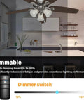 Universal Ceiling Fan Remote Kit With 3 Speed Settings And Light Dimmer Compatible With Hunter Fans Harbor Breeze