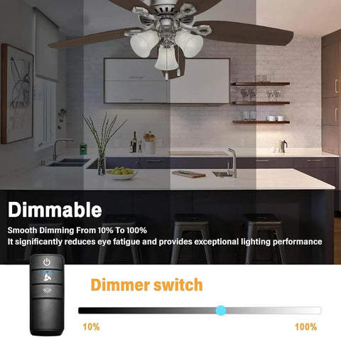 Universal Ceiling Fan Remote Kit With 3 Speed Settings And Light Dimmer Compatible With Hunter Fans Harbor Breeze