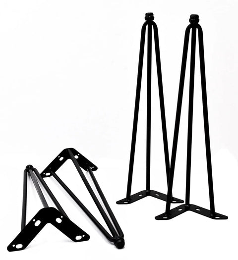 Hairpin Metal Table Legs 20 Inch Set of 4 With Black Screws And Adjustable Cushion Floor Protectors