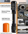 Keyless Trailer Hitch Lock For Two Inch Receivers Five Eighths Inch Pin with combo lock, silencer O-rings, orange weather cap.