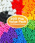200 Piece Kids Linking Cubes Set For Math And STEM Building Blocks displayed in multicolor arrangement