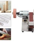 No Hassle Workhorse Mini Belt Sander And Knife Sharpener With Seven Variable Speeds And 150 Watt Copper Motor for woodworking and sharpening.
