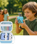 Kids Instant Print Camera Case With Three Roll Paper Refill Durable On The Go Case For Esoxoffore And Friends Dylanto Prograce Dududragon Careenoah Gktz Yeehao Letshaha Enerhamp Anchioo Ytetch Amzelas Weefun, white PU, holds camera and 3 rolls