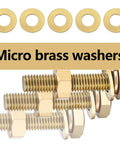 50 Pcs M1.0 Brass Washers Flat Copper Sealing Washers Gaskets For Electronics Hardware Lighting Furniture And More