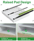 Super Slick Slide Out Cabinet Organizer Baskets For Kitchen Pantry And Under Sink Storage Extra Deep Twenty One Inch Expandable Four Pack raised pad design for cabinet organizing