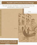 Tan Toned Sketchbook For Mixed Media With Sixty Sheets Of 90lb 150gsm Tan Drawing Paper 5.5 By 8.5 Inches displayed open