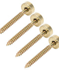 Gold Neck Ferrule Set For Electric Guitars And Bass, 4 Pack Neck Joint Bushing With Screws, Metal Ferrule Bolts, Shims And Spacers, Rock Solid Connection, Easy Install Repair Parts, four gold screws
