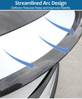 Streamlined arc design of Kick Out Your Setup With This Dope No Drill Rear Spoiler For Tesla Model Y Juniper Refresh.