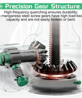 Close-up of precision gear structure of Heavy Duty Bottle Screw Jack For Floor Leveling And Auto Maintenance, showing high-strength steel gears.
