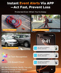 Event alerts on phone for 4G LTE Cellular Dash Cam With Live Streaming And GPS Tracking, AI Detection, US cloud storage.