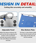 45 Degree Tile Chamfering Tool With Stand For Angle Grinders Universal 100 Type Chamfer Kit adjustable panel and base detail
