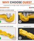 Comparison of T-Tap Wire Connectors Kit With Stainless Steel Spring showing precision-cut blade and secure design.