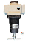 Milton 1026-8 3/4 in NPT high-pressure FRL regulator, beige body with black knurled adjustment knob, front view