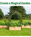 Arch Trellis For Elevated Planter Boxes 2x4 Garden Arbor For Climbing Plants Vegetables And Flowers, Heavy Duty Steel Frame