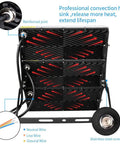 Killer Brightness 300W LED Work Lights Outdoor Flood Light Fixture IP66 Waterproof showing rear details and heat sink design.