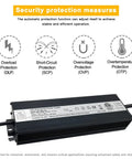 Rock Solid 300W 12V Led Driver Power Supply IP67 Waterproof AC 100 To 130V DC 12V Transformer Adapter 25A with protection features.