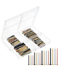 Pro Level Steel Nail Assortment Pack With 600 Pieces Across Four Different Sizes, showing nails in black, gold, silver, and copper.