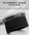 Close-up of brush bristles on Magnetic Split ABS Dust Shoe for CNC Machines, 52mm Motor, showing no installation required for brushes.