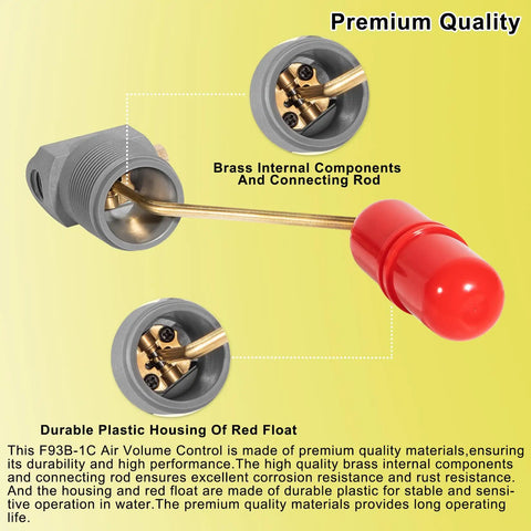 Air Volume Control Replacement For Deep Well Water Tank System One And A Quarter Inch MNPT One Quarter Inch PTF SAE Model 148113