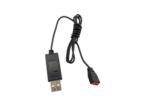 3 Pack 3.7V USB Charging Cable For HS110D HS200D Drones, Four Axis RC Quadcopters Battery Charger Cable, black nylon braided USB