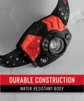 FL85 615 Lumen Dual Color Pure Beam Focusing LED Headlamp with Twist Focus Hinged Beam and Reflective Strap on wet surface