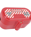 Red Industrial Plug Lockout Box With Self Locking Design And Integrated Lock Cylinder No Fuss Key Retaining Safety Lockout Device