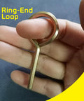 Five Thirty Second Inch Standard Hex Dogging Key Set shown in hand with ring-end loop