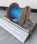 Rugged Stainless Steel Cable Roller Stand With 304 Wheel System 3 Position Height Adjustment And Smooth Glide For Big Spools