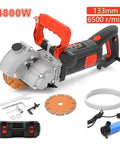Heavy Hitter 4800 Watt Electric Wall Chaser And Concrete Groove Cutter featuring a 133mm blade and water pump accessories.