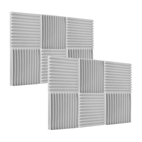 High Performance Studio Foam Panels For Straight Fire Soundproofing And Genuinely Solid Acoustic Treatment, white foam panels, 30x30x2.5cm.