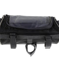 Ultimate Oxford Waterproof Bike Front Handlebar Bag For Cycling Adventures, 900D Cloth Organizer With Easy Mounting, black front view