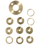 Legit Brass Router Guide Bushing Kit 11 Piece Set includes brass sizing rings for precision routing and woodworking projects.