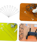 Multiple views of 20 Sets Fixed Wing Airplane Control Horns Pushrods And Linkage Stoppers Kit for DIY aircraft models.