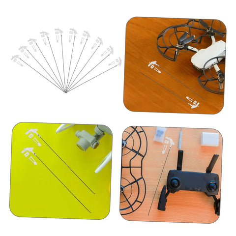 Multiple views of 20 Sets Fixed Wing Airplane Control Horns Pushrods And Linkage Stoppers Kit for DIY aircraft models.