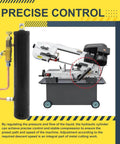 Side view of 7 X 12 Metal Cutting Band Saw Hydraulic Cylinder With Downfeed Control, Compatible With BS-712N BS-712R BS-712B