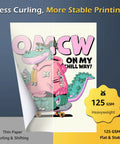 Heavyweight 125Gsm Sublimation Paper 8.5x11 Inch 300 Sheets demonstration of vibrant transfer quality on paper.