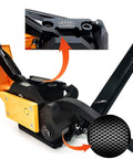 Heavy Duty Steel Strapping Tool A333 Stainless Manual Banding Machine close-up of sealless buckle system