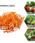 Set Of 100 Plastic Planting Forks For Strawberries And Grapevines, 65mm Grape Press, pile of orange vine supports, garden use