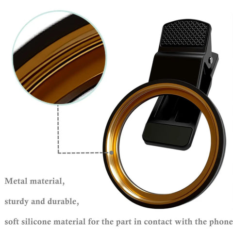 Clip On CPL Phone Filter for iPhone, Samsung, Pixel No Glare Rich Colors Pro Grade Polarization with a 52mm metal ring design
