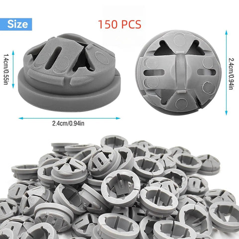 150 Pack 3/8 To 1/2 Inch Electrical Wire Box Connectors Push In Non Metallic Cable Clamp For Romex Box Cable Fittings