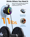 Waterproof Portable Shower Speaker Delivers 360 Degree Sound And RGB Lights IPX7 with suction cup and vacuum knob on weights