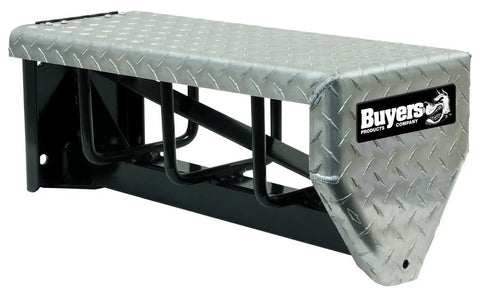 Aluminum Diamond Tread Chain Carrier 24 Inch Universal Heavy Duty Tire Chain Hanger With Lockable Hinged Cover And Welded Steel Frame