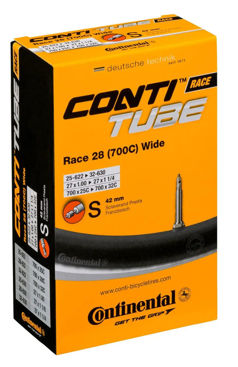 Race 28 Inch Wide Inner Tubes 700x25-32c With 42mm Presta Valve Pack Of 4 Includes Sticker Seamless Mold-Cured Construction