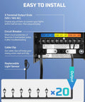 3-Terminal output ends of 3-Output 300W Low Voltage Landscape Transformer With Dusk To Dawn Photocell, showing installation details.