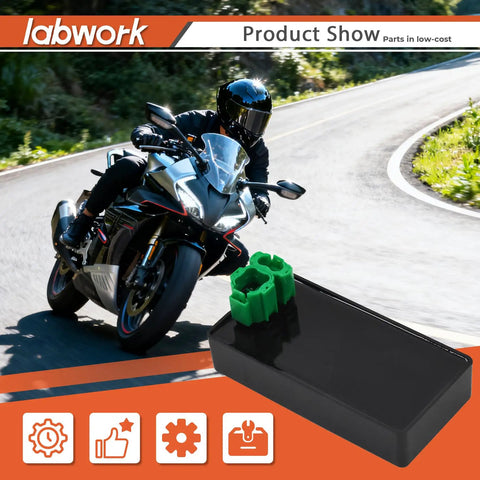 Motorcycle on road with 644cc CDI Module Box Replacement For Honda NX650 XR650L NX XR 650 650L dual sport ignition control unit