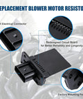 Ford HVAC Blower Motor Resistor Replacement for Expedition, Escape, F150 with OEM Connector and Circuit Board Details