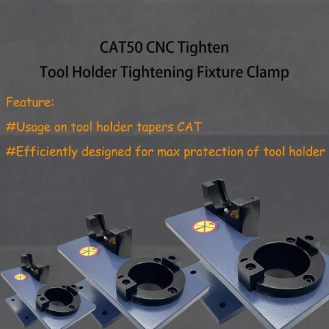 Universal CAT50 Tool Holder For CNC Milling With Horizontal And Vertical Clamping Quick Locking Fixture Pro Grade Durable Aluminum Body Dual Purpose Tool Holder And Fixture For Precise Milling Operations, angled view