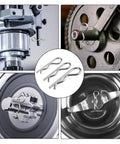Cotter Pins Assortment Kit For Machinery And Tractors, Heavy Duty Spring Clip Retainer Pins For Hitches And Vehicles shown in use